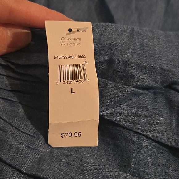 Gap Denim Maxi Dress Medium Wash - Picture 6 of 6